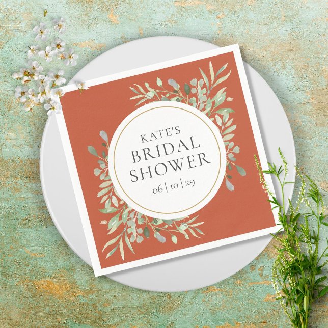 Terracotta auf dem Monte Tamaro Brautparty Serviette (Von Creator hochgeladen)