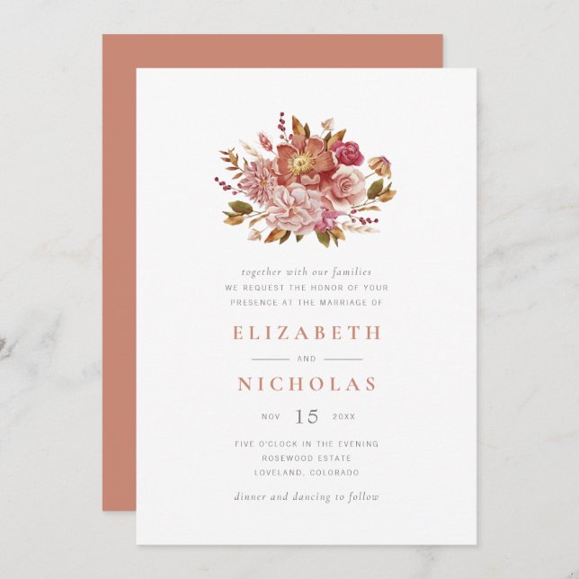 Terracotta auf dem Monte Tamaro Einladung (Vorne/Hinten)