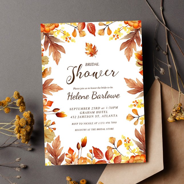 Terracotta auf dem Monte Tamaro Rustikales Brautpa Einladung (Terracotta Elegant Rustic Fall Bridal Shower Invitation)