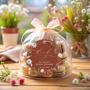 Terracotta auf dem Monte Tamaro Wählen Sie eine Wi Runder Aufkleber