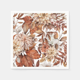 Terracotta Autumn Hochzeit im Herbst Paper Napkin Serviette