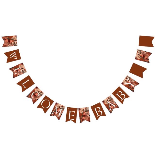 Terracotta Babydusche Wimpelkette (Alle)