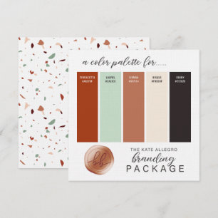 Terracotta Beige Sienna & Minze Farbpalette Karte