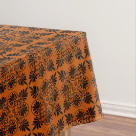 Terracotta Black Alcient Griechisch Meander Muster Tischdecke