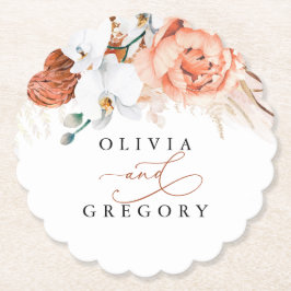 Terracotta-Blume Pampas Grass Untersetzer