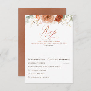 Terracotta Blume Wedding RSVP