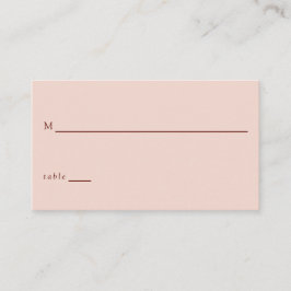 Terracotta Bohemisch Hochzeit Traditionelle Modern Platzkarte