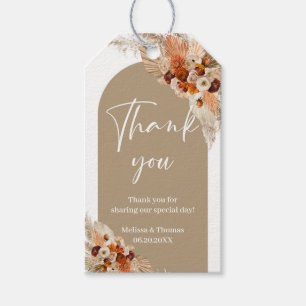 Terracotta boho arch burnt orange Kupferhochzeit Geschenkanhänger