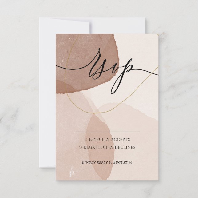 Terracotta Boho Beach Minimal Moderne Freundliche  RSVP Karte (Vorderseite)