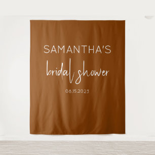 Terracotta Boho Brautparty Hintergrund Wandteppich