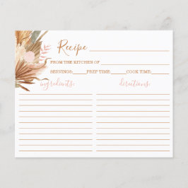 Terracotta boho Brautparty Rezept Karte