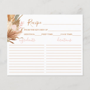 Terracotta boho Brautparty Rezept Karte