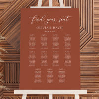 Terracotta Boho Elegant 11 Tabelle Seating Chart