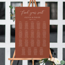 Terracotta Boho Elegant 19 Tische Seating Chart