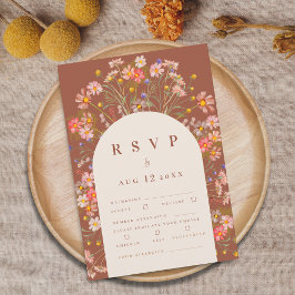Terracotta Boho Fall Rustikale Terrasse RSVP Karte