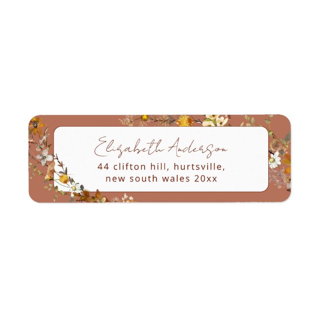 Terracotta Boho Floral Brautparty (Vorne)