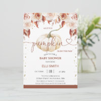 Terracotta Boho Floral Little Pumpkin Baby Dusche
