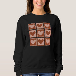Terracotta Boho Hearts Valentine’s Gift Sweatshirt