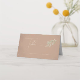 Terracotta Boho Minimalist Wedding Platzkarte