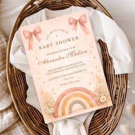 Terracotta Boho Rainbow Baby Shower Baby Shower Einladung