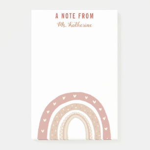 Terracotta Boho Rainbow Danke für Ihr Geschenk Post-it Klebezettel