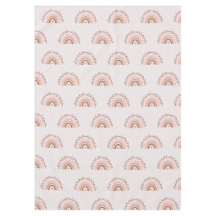 Terracotta Boho Rainbow, Dusty Pink Tischdecke