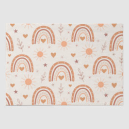 Terracotta boho rainbow seidenpapier