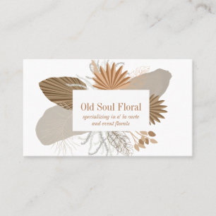 Terracotta Boho Tropical Business Card Visitenkarte