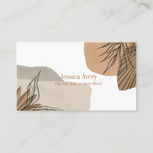 Terracotta Boho Tropical Business Card Visitenkarte