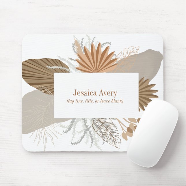 Terracotta Boho Tropical Mousepad (Mit Mouse)