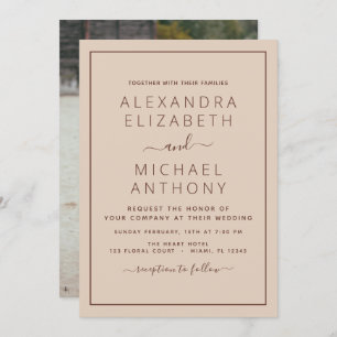 Terracotta Boho Wedding Foto Picture Einladung