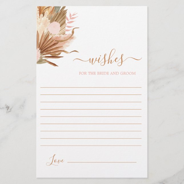 Terracotta Boho wünscht sich eine Bride-Karte (Vorderseite)