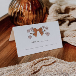 Terracotta Bow Floral Wedding Tischnummer Platzkarte