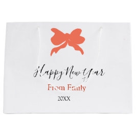 Terracotta bow happy new year name year boho retro große geschenktüte
