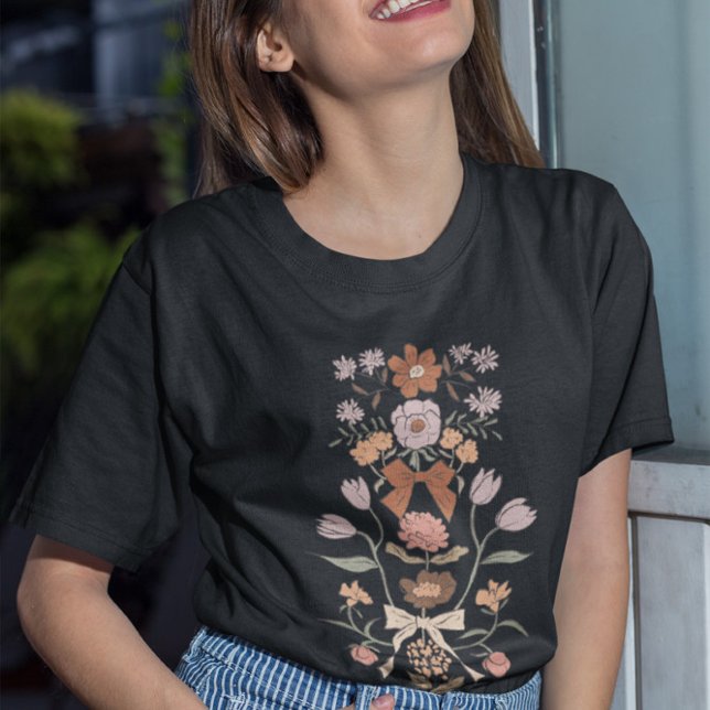 Terracotta Bows und Blume T-Shirt (Von Creator hochgeladen)