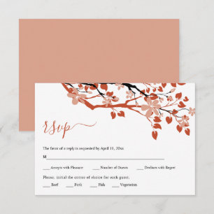 Terracotta Branchen Blume Florenz Hochzeit RSVP Ka