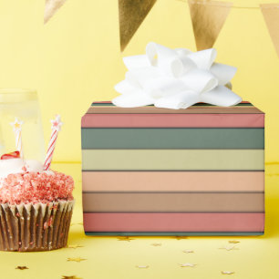 Terracotta Brown Green Black on Watercolor Paper Geschenkpapier