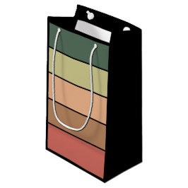 Terracotta Brown Green Black on Watercolor Paper Kleine Geschenktüte