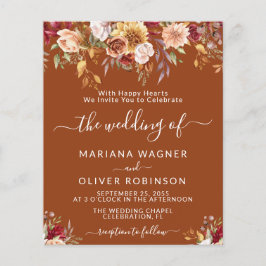 Terracotta Budget Romantic Fall Floral Wedge