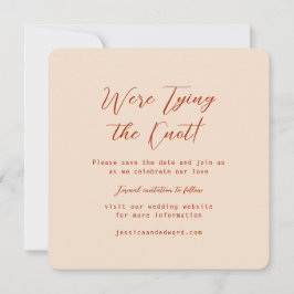 Terracotta Burnt Orange & Beige Boho Rustikale Mod Save The Date