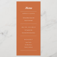 Terracotta Burnt Orange Moderne Hochzeit im Herbst