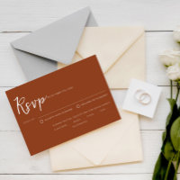 Terracotta Burnt Orange Script Wahl Hochzeit