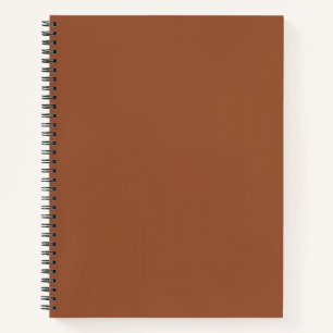 Terracotta Burnt Orange Solid Color Notizbuch