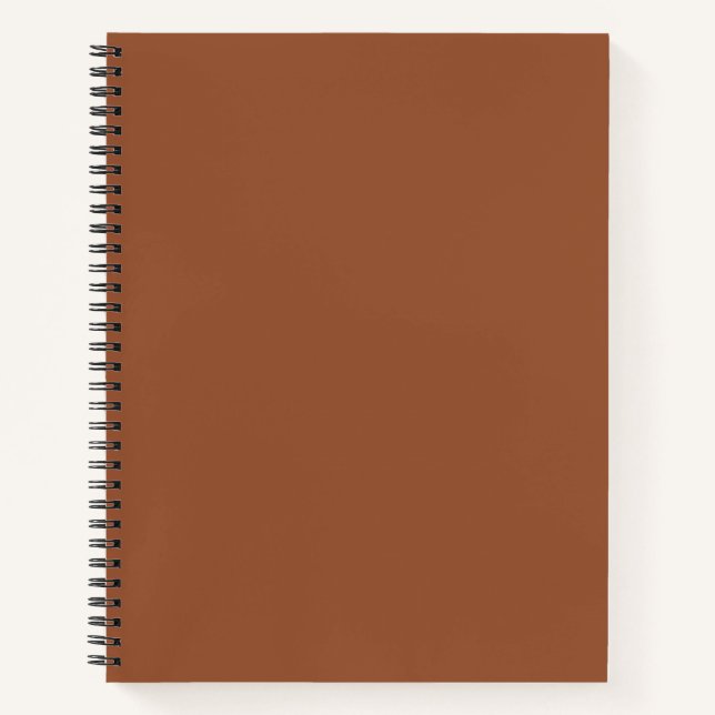 Terracotta Burnt Orange Solid Color Notizbuch (Vorderseite)
