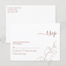 Terracotta Burnt Orange UAWG Einladungspostkarte