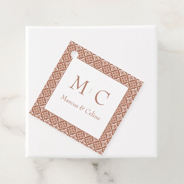 Terracotta Burnt Orange Villa dei Cedri Geschenkanhänger (Beispiel)