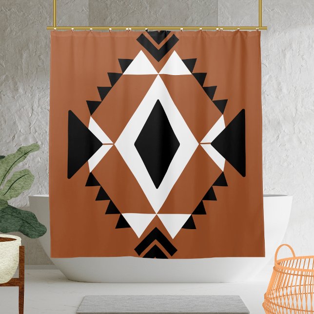 Terracotta-Chic Boho Duschvorhang (Von Creator hochgeladen)