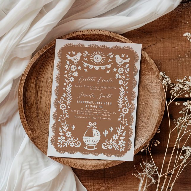 Terracotta Cielito Lindo Baby Dusche Einladung (Von Creator hochgeladen)