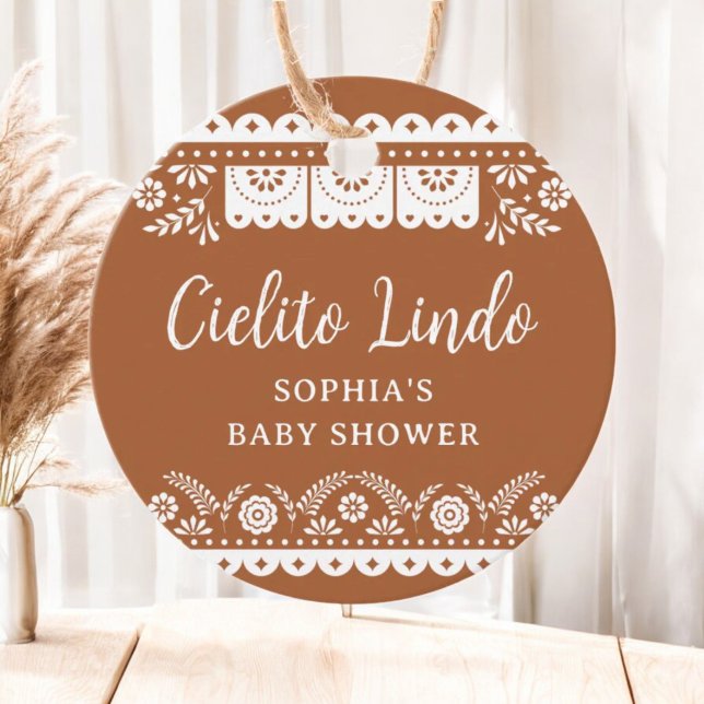 Terracotta Cielito Lindo Talavera Mexican Baby Sho Geschenkanhänger (Von Creator hochgeladen)