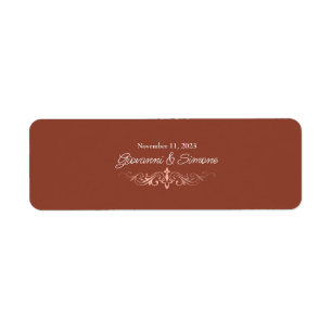 Terracotta Cigar Band Imitate Rose Gold Labels